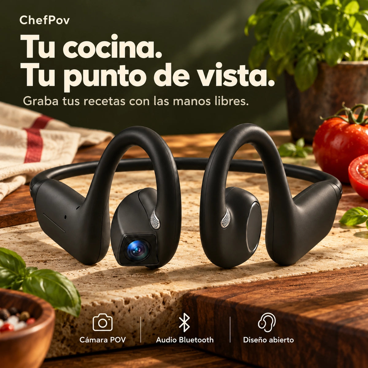ChefPov – Cámara POV manos libres para grabar recetas