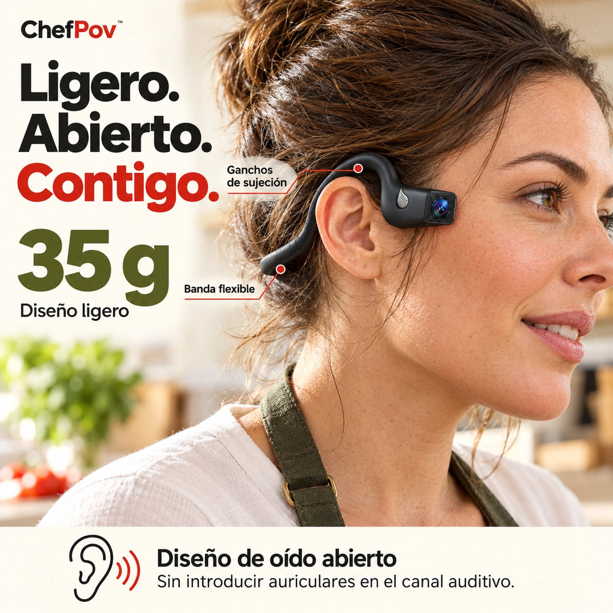 ChefPov – Cámara POV manos libres para grabar recetas
